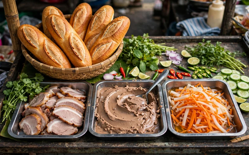 Saigon banh mi with crispy crust and fresh fillings (2)