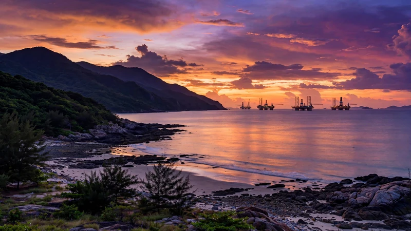 Coastal view of Vung Tau city